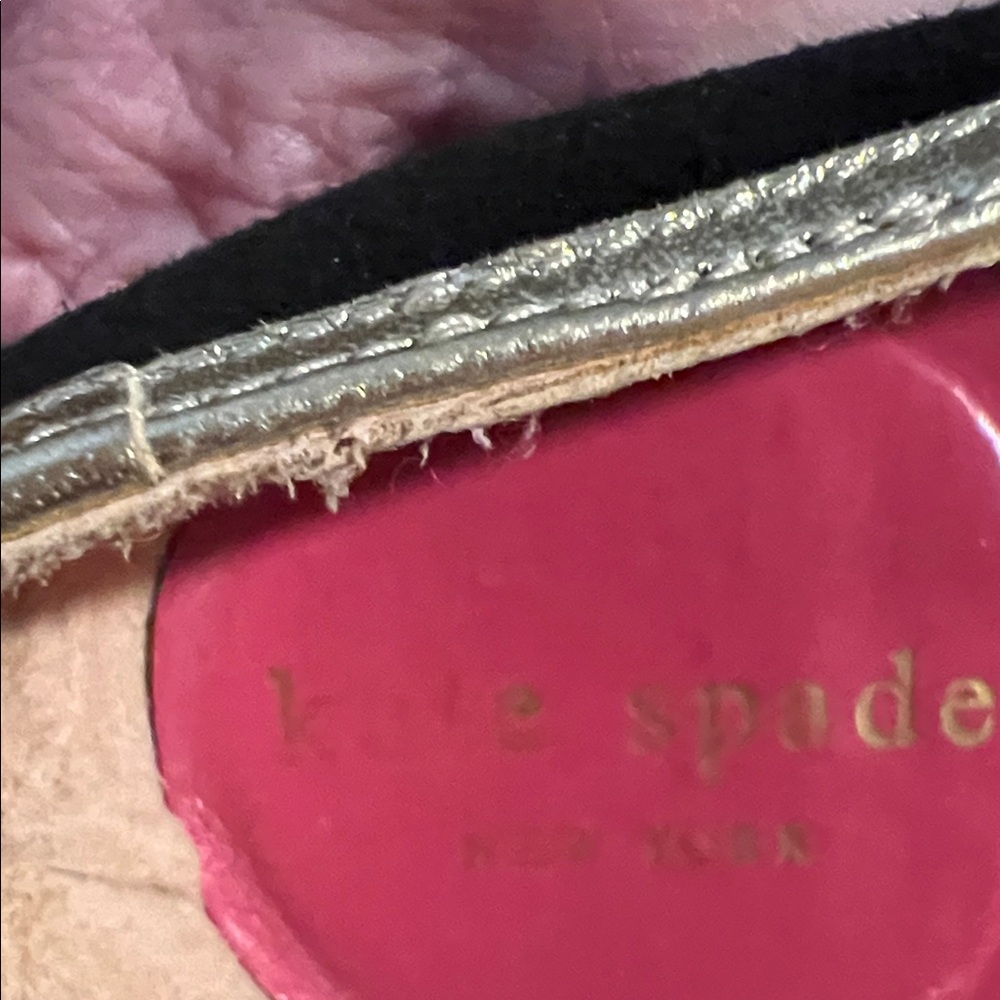 Kate Spade Elegant Black Flats with Gold Detailing - Picture 2 of 14